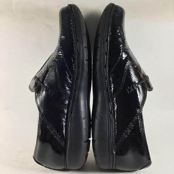 Clarks unstructured unloop womens shoes patent leather loafers black size 7.5 W - Picture 7 of 8